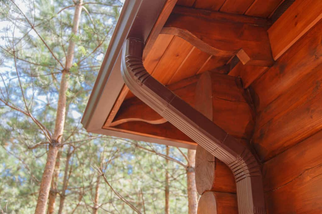 Completed seamless gutter installation by Corner 2 Corner Construction